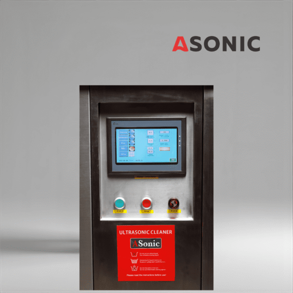 ASONIC IND-2000 Aparat de curățat cu ultrasunete pneumatic industrial, cu rezervor mare și ridicare pneumatică pentru piese grele.