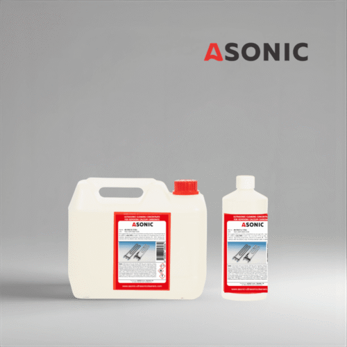 Detergent ASONIC AS-CALC în canistre de 1 l, 5 l și 25 l pentru îndepărtarea depunerilor de calcar și minerale.