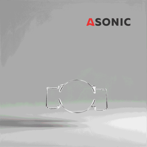 Suport pentru pahar de laborator ASONIC 0,8 L, accesoriu mic din oțel inoxidabil pentru aplicații de curățare cu ultrasunete de precizie.