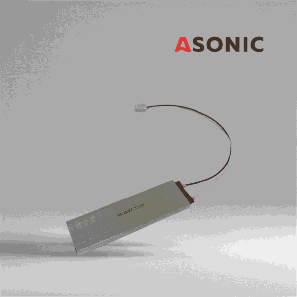 Încălzitor plat ASONIC 300W pentru montarea pe rezervoare și cuve de curățare cu ultrasunete din oțel inoxidabil.