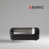 Baie cu ultrasunete compactă ASONIC HOME-450black, aparat eficient pentru curățarea bijuteriilor, ochelarilor și ceasurilor.