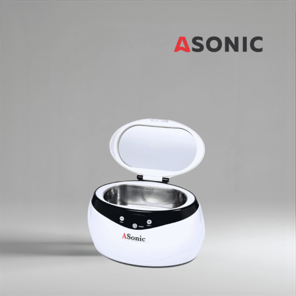 ASONIC HOME-650 baie cu ultrasunete mică pentru bijuterii, ochelari și obiecte personale, portabilă și eficientă.
