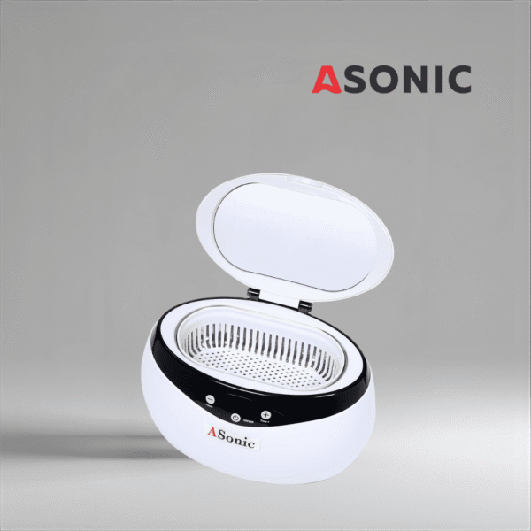 ASONIC HOME-650 aparat de curățat cu ultrasunete conceput pentru uz casnic zilnic, soluție compactă pentru accesorii mici.