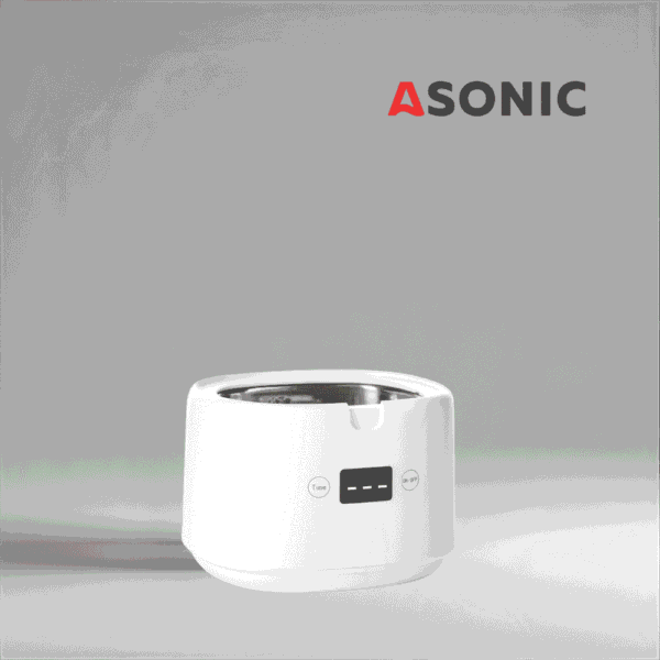 Baie cu ultrasunete ASONIC HOME-dent din oțel inoxidabil, compactă și practică pentru uz dentar și casnic.