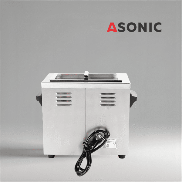 Aparat de curățare cu ultrasunete ASONIC IND-40, unitate profesională compactă pentru curățarea precisă a uneltelor, instrumentelor și pieselor mici.