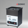 Aparat de curățare cu ultrasunete ASONIC MED 2L negru cu capac închis pentru curățarea instrumentelor medicale și de laborator