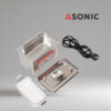 Aparat de curățare cu ultrasunete ASONIC PRO-08, frecvență 40 kHz, unitate compactă pentru bijuterii, monede și accesorii mici.