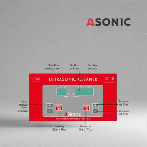 Aparat de curățare cu ultrasunete ASONIC PRO-30, unitate de dimensiuni medii de 40 kHz pentru bijuterii, ochelari și unelte mici de uz casnic.