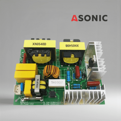 ASONIC PROmodel PCB 60W 40kHz, placă de alimentare de înlocuire fiabilă pentru sisteme de curățare cu ultrasunete, cu putere constantă.