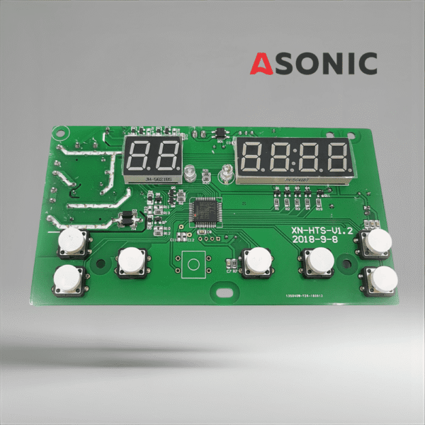 ASONIC-PROmodel-displayPCB-degazare ASONIC PROmodel afișaj PCB cu funcție de degazare, placă de control avansată de înlocuire pentru mașini de curățare cu ultrasunete