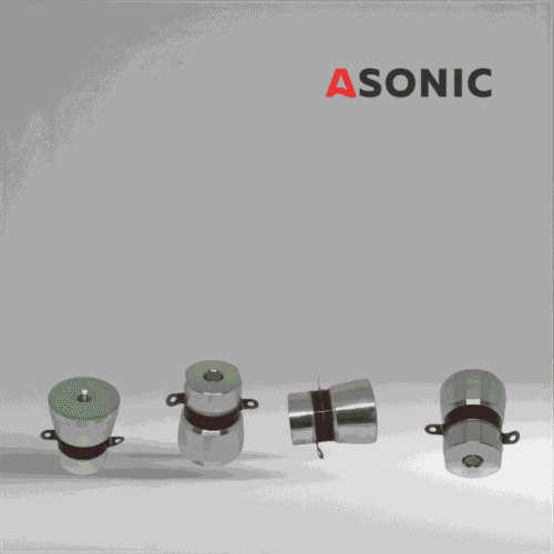 Transductor ultrasonic ASONIC 40kHz 60W, componentă durabilă pentru mașini profesionale de curățare cu ultrasunete.