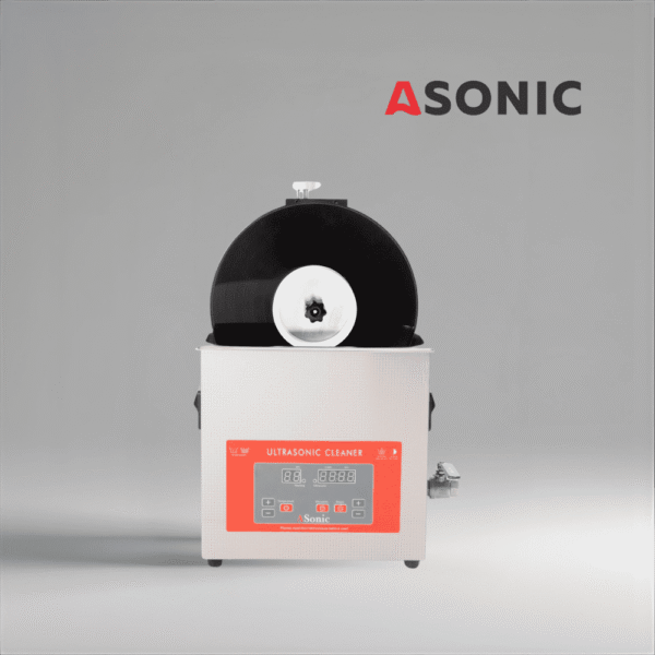 ASONIC Vinyl Cleaner-05, soluție cu ultrasunete, concepută pentru curățarea sigură și eficientă a până la 5 discuri de vinil.