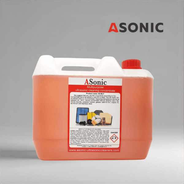 Detergent multifuncțional cu ultrasunete SONIC AS-MLP-5, soluție universală de 5 l pentru sarcini de curățare industriale și de laborator.