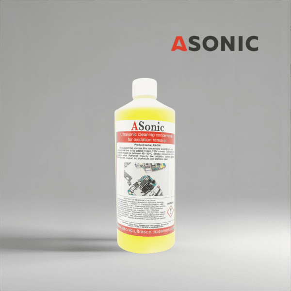 ASONIC AS-OXI-1, agent de îndepărtare a oxidării cu ultrasunete, concentrat de curățare de 1 l pentru îndepărtarea în siguranță a oxidului de pe bijuterii și unelte.