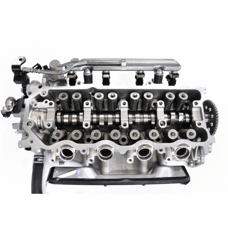 Motor de mașină mare expus parțial pentru a arăta componentele care pot fi curățate cu tehnologie cu ultrasunete.