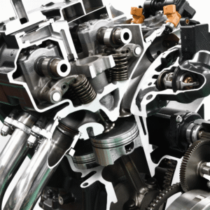 Piesă de motor care ilustrează modul în care curățătorii industriali cu ultrasunete îndepărtează uleiul, grăsimea și depunerile de carbon.